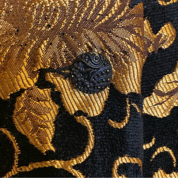 Drapers & Damon’s Vintage Floral Embellished Blazer Jacket Gold/Black Size XL - Picture 4 of 9